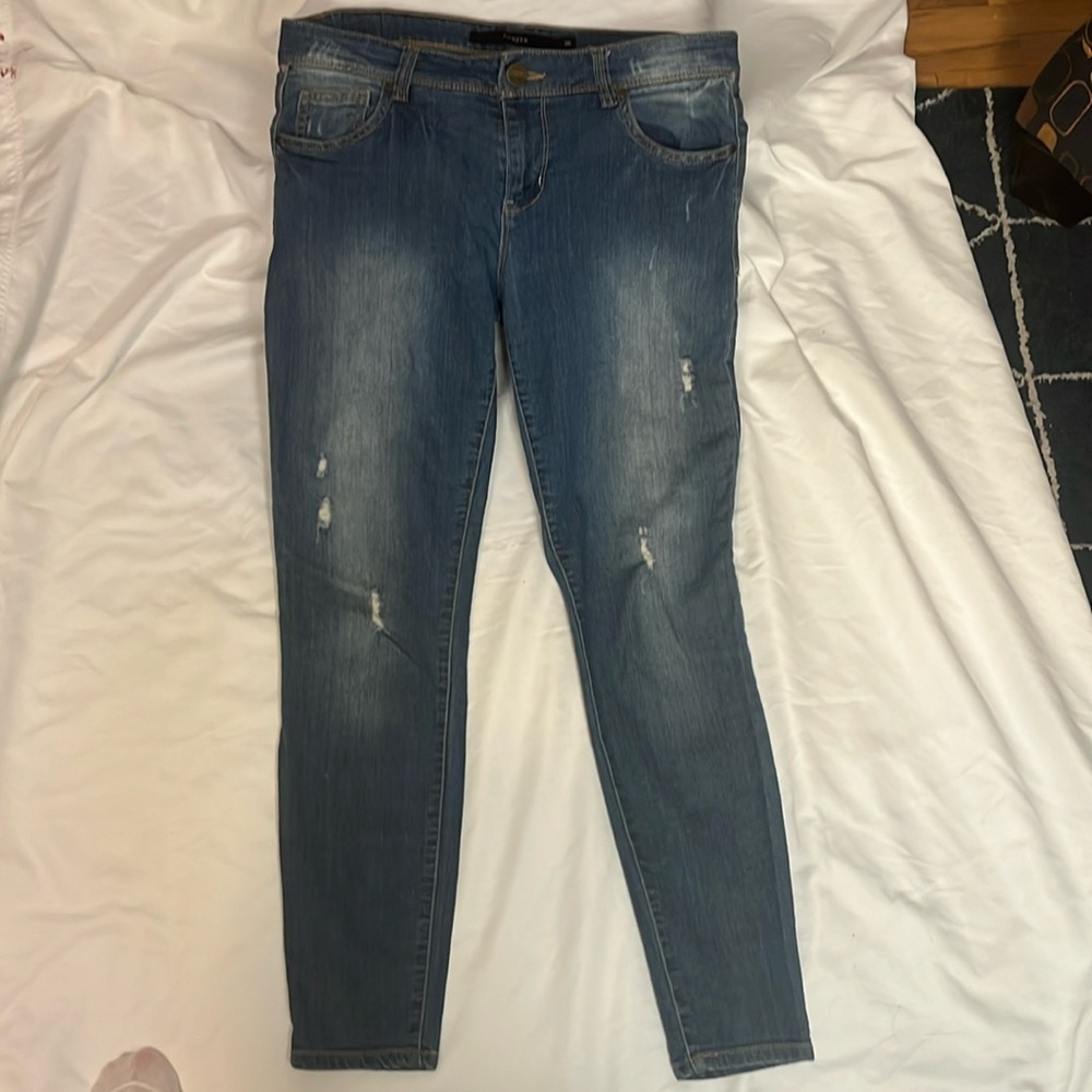 Harper stretch denim skinnies, crop length 30/27